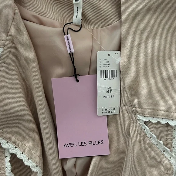 Women's Cream Trench Coat with Belt - Picture 8 of 10